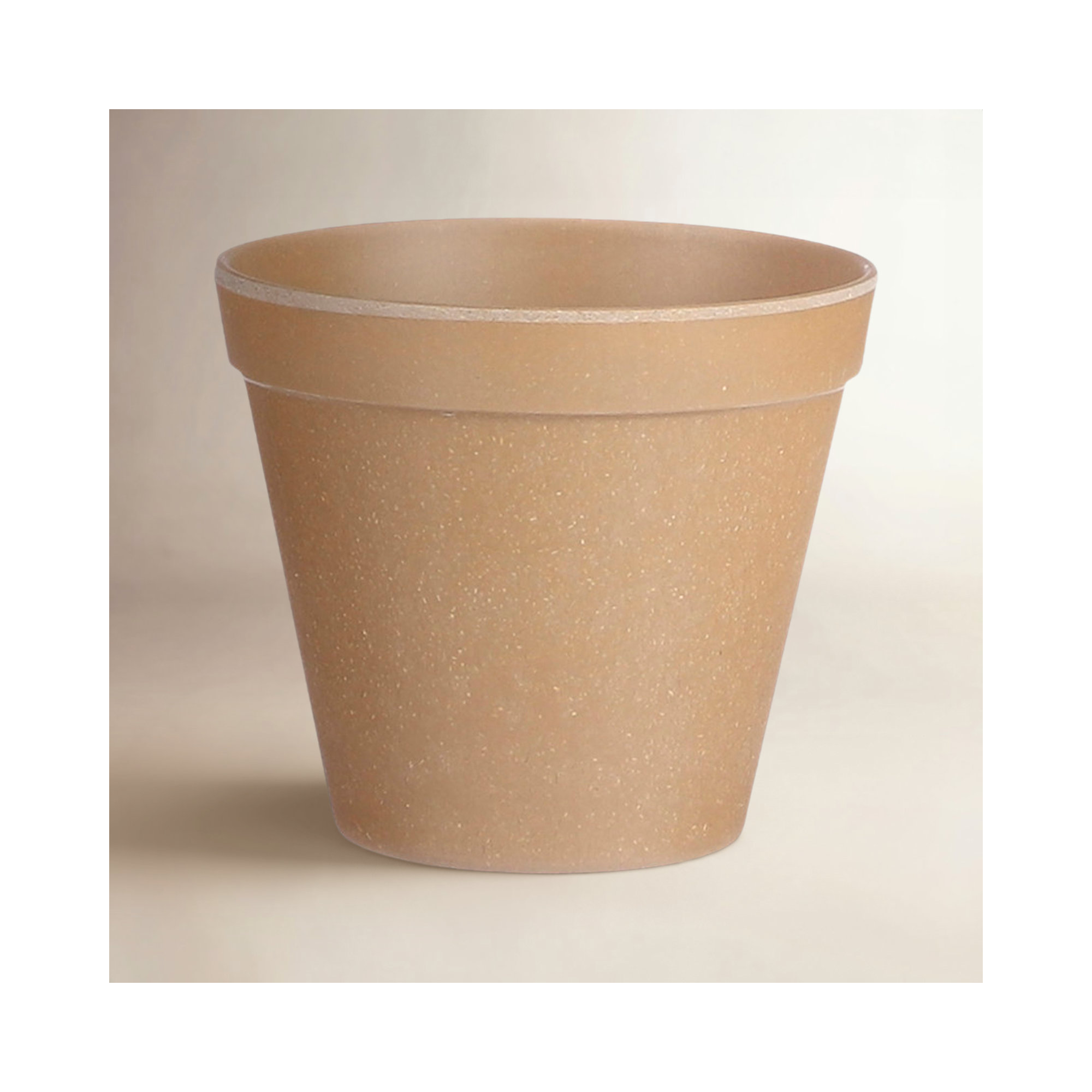 Brendan Pot Planter, 3.75" H x 4.3" W x 4.3" D, Tan