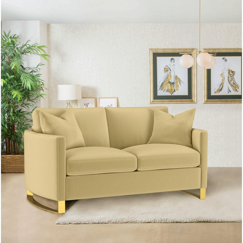 Camel Upholstered Loveseat