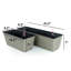 2 Smart Indoor & Outdoor Flower Pots - Hand Woven , Grey Self-Watering System To Weather Changes, Simple Assembly Steps Planter Rectangular For All Gardens And Spaces Handmade, Attractive, Easy-2009282730-1999932134-1999932135