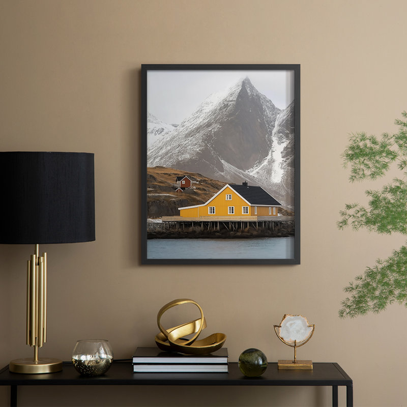 LANDSCAPES Series XLIX  -Premium Framed Print -Ready to Hang - No Nails Required, Black, 11" H x 9" W