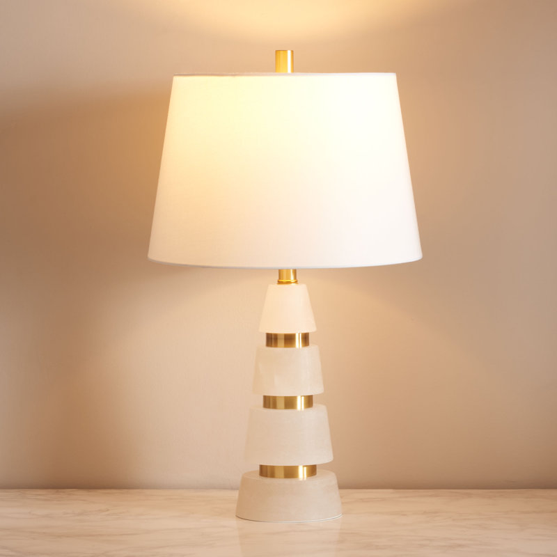 Table Lamp, Gold/White