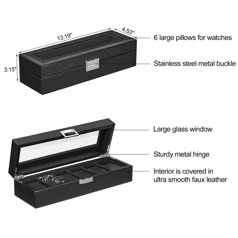 Leather Watch Box with Locking