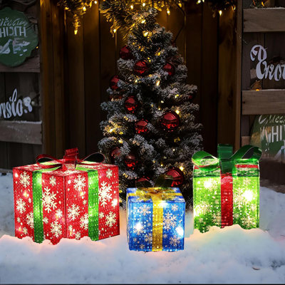 3 Piece Presents Lighted Display Set