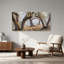 «Mossy Olive Tree Trunks In Sunlit Grove», art mural sur toile-1386229436