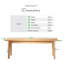 Drea Wooden Dining Table Set with 2 Soild Wood Benches - Traditional Farmhouse Kitchen Style