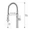Robinet de cuisine sans contact avec technologie de capteur de mouvement, finition nickel brossé à poignée simple, structure en acier inoxydable