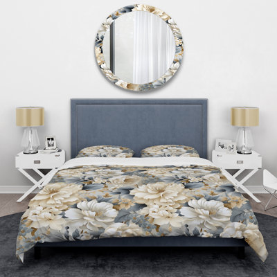 Urban Victorian Splendor Victorian Pattern XII - Floral Duvet Cover Set - Microfiber Polyester