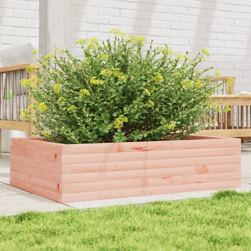 3 Wood Planter, Natural Douglas fir wood, 23cm H x 90cm W x 60cm D