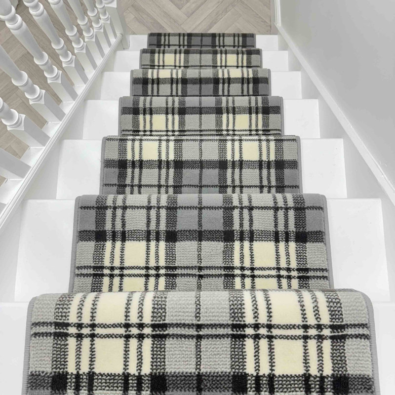 Stair Runner Plaid Area Rug, Runner 60 x 450 cm