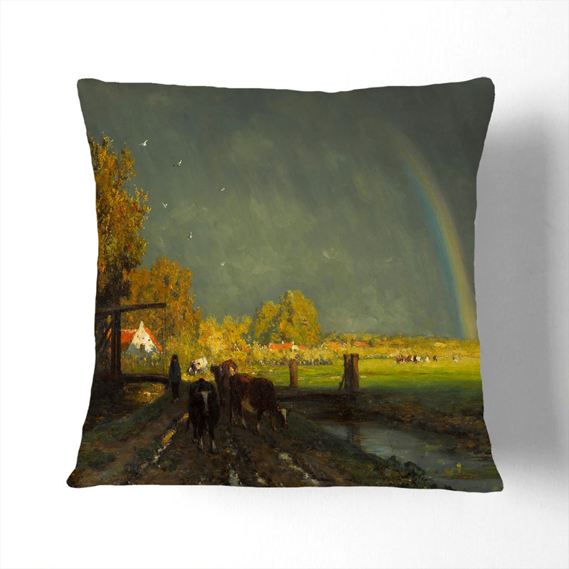 The Rainbow Scatter Cushion with Filling, 40cm H x 40cm W x 15cm D