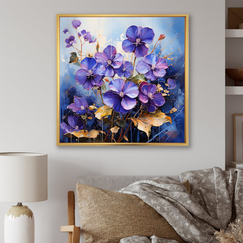 Wild Expression sur toile, H 16 po x l 16 po x P 1 po, Cadre flottant doré