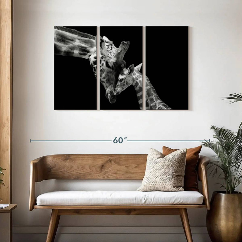 Brampt Doting Mother Giraffe, 28" H x 45" W