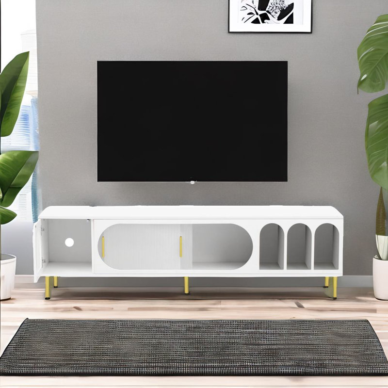 Meuble télé moderne, Blanc