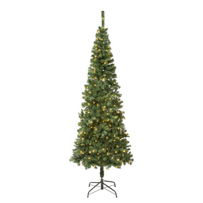 Pre-Lit Slim Spruce Christmas Tree