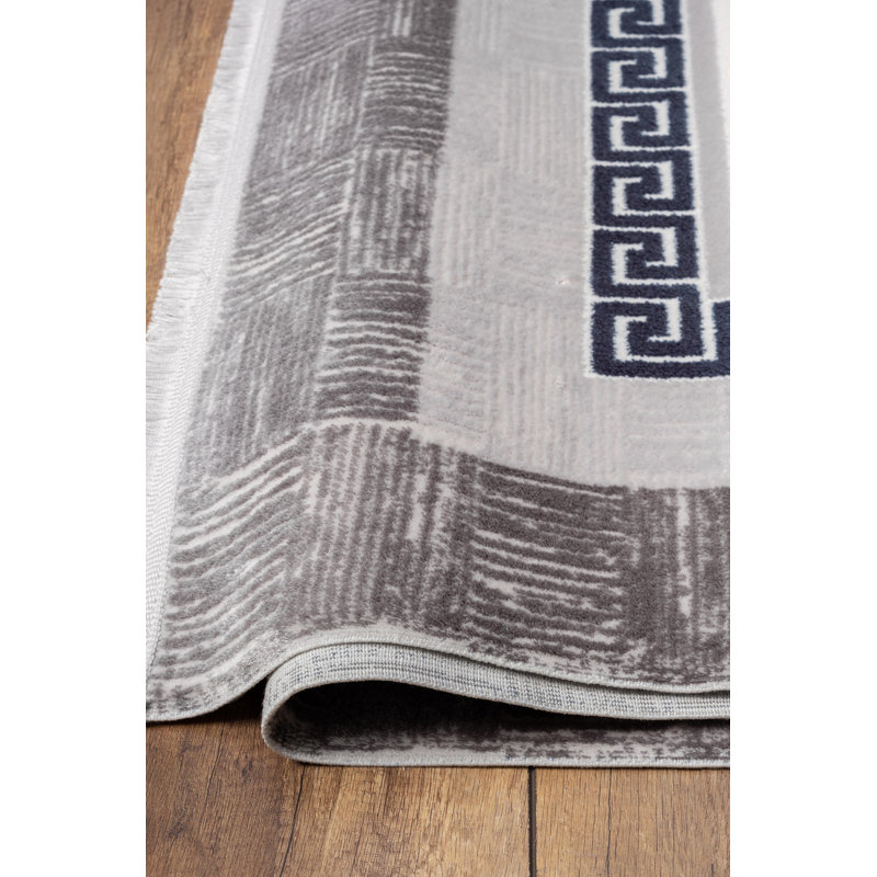 Adreann Rectangle Geometric Indoor / Outdoor Area Rug, Rectangle 5'3" x 7'6"