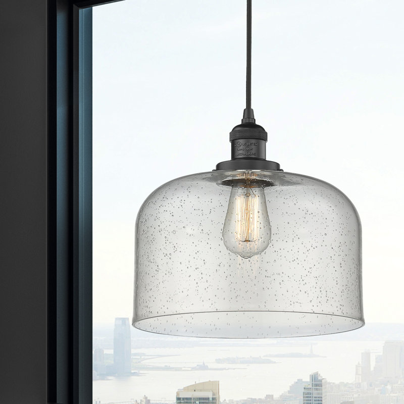 Clarktown 1 - Light Single Pendant, Matte Black, Seedy