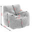 Fauteuil à billes en peluche de taille moyenne pour adulte avec rembourrage en mousse-1619523641