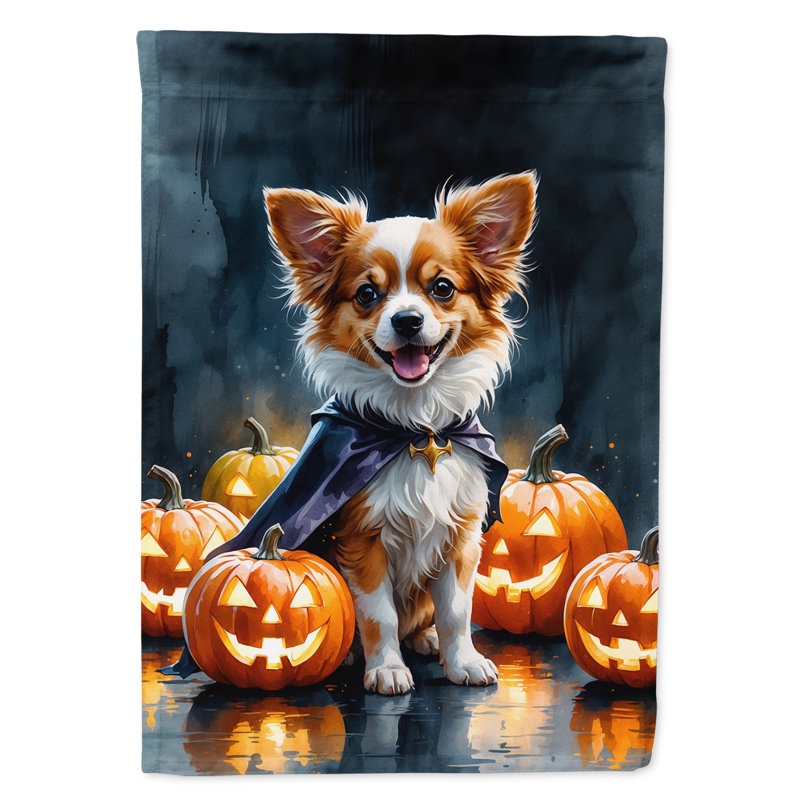 Drapeau de jardin chiot Halloween, Papillon