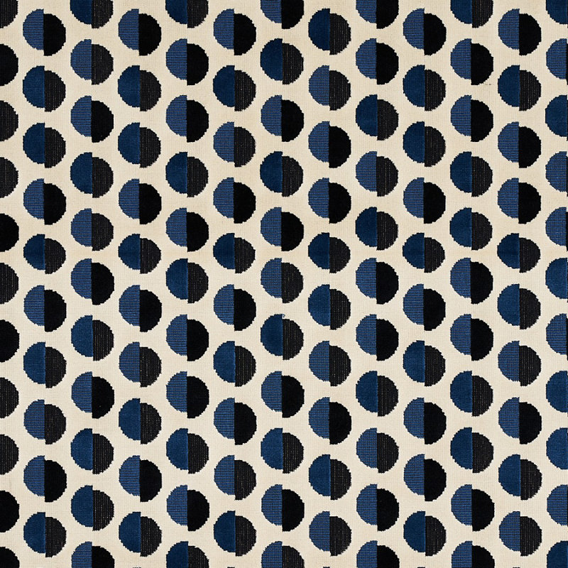 Tissu en velours demi-lune, Bleu marine