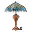 Lampe de table Art Nouveau style paon Tiffany