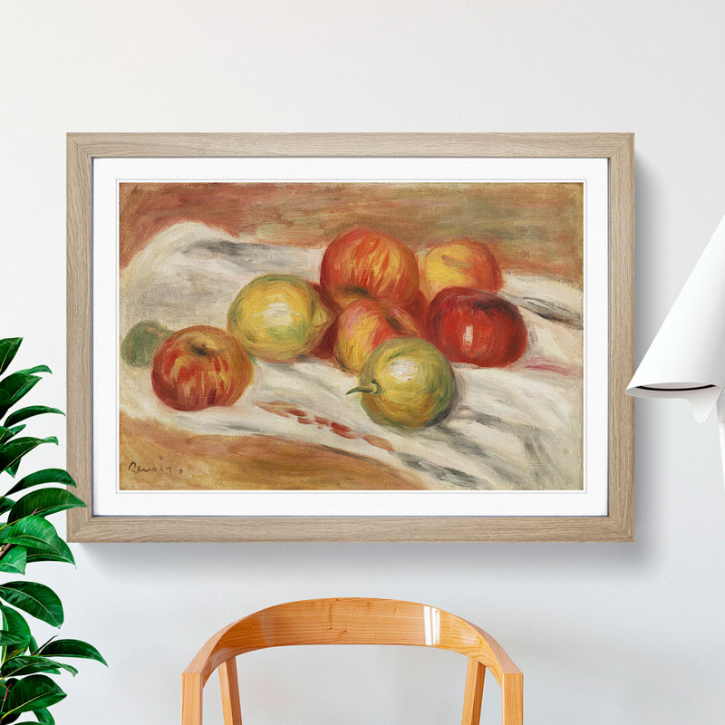 Still Life with Fruits Vol.3 by Pierre-Auguste Renoir - Picture Frame Painting, Oak, 27cm H x 36cm W x 2cm D