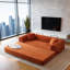 Canapé à compression de 78,8 po, canapé-lit convertible au sol avec support pour dossier, canapé-lit modulaire pour la chambre à coucher du salon