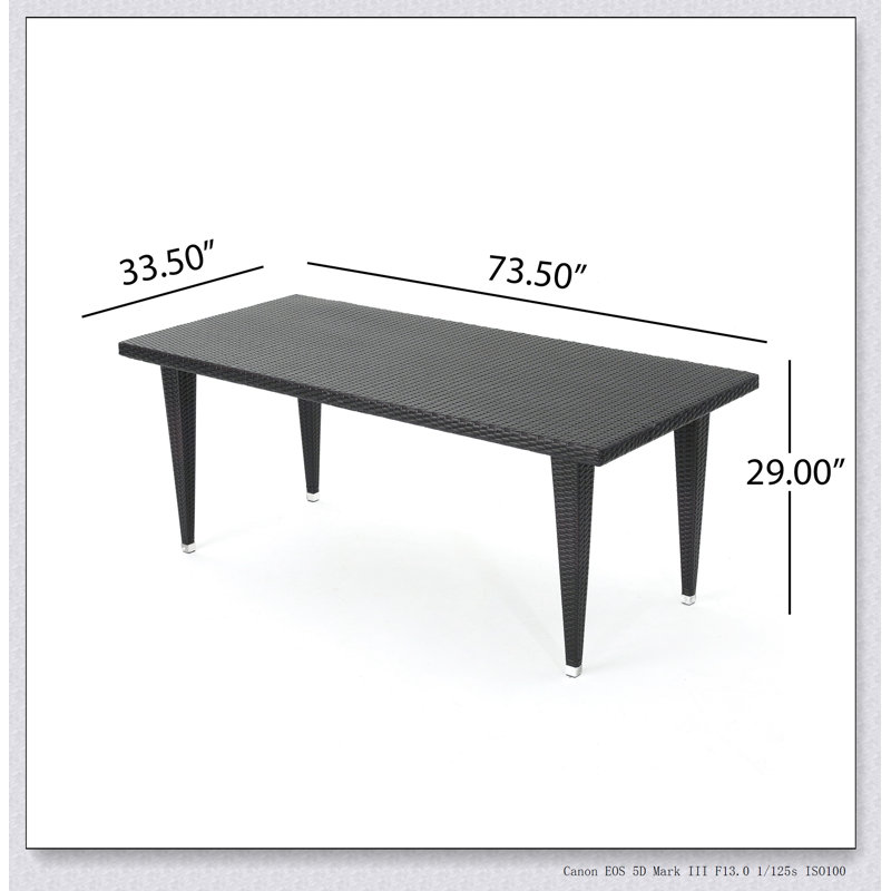 TABLE 33 RECT - Assise généreuse simple et robuste en PVC H 29 po x L 73,50 po x l 33,4 po