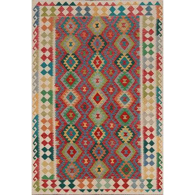 Flat Weave Wool Kilim Oriental Area Rug 6x8
