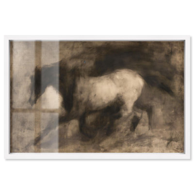 «Dark Horse Shadowbox», reproduction d'art de ferme par Art Remedy