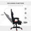 Fauteuil inclinable pivotant à haut dossier avec repose-pieds Vinsetto