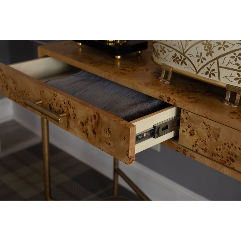 Burlwood Console, Natural Burlwood