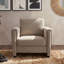 Fauteuil d'appoint rembourré à accoudoirs carrés-1026275939