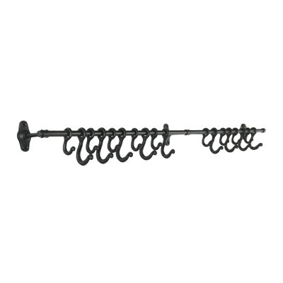Lykins Metal Wall 18 - Hook Wall Mounted Coat Rack