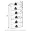 Basic 110.9cm H x 59.99cm W Standard Bookcase-117569448