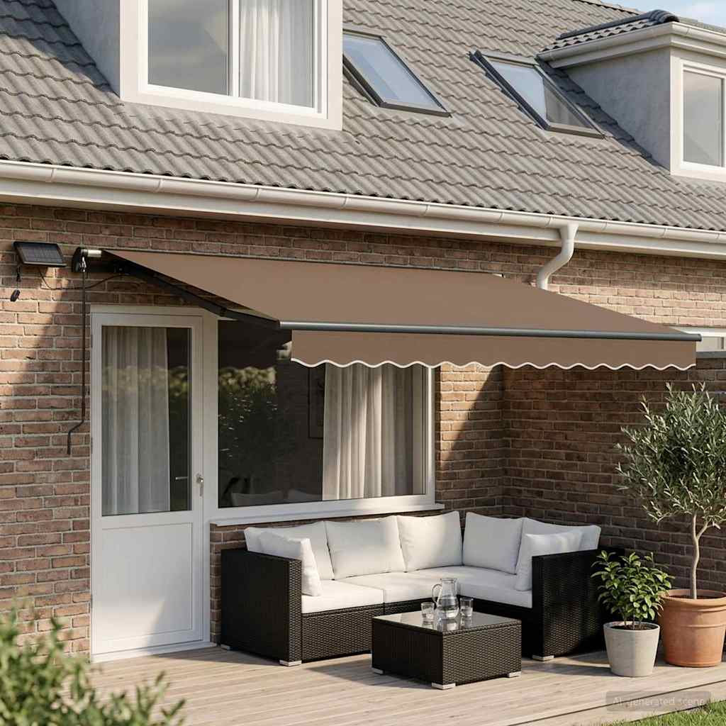 VidaXL Polyester Cover Retractable Patio Awning