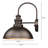 Outdoor Farmhouse Barn Lights, Rustic Outdoor Wall Sconce, Exterior Wall Lights, Front Door Mounted Lighting Fixture,Vintage Outside Lighting For Porch, Patio, Garage (Oil Rubbed Bronze, 4 Pack)-1531291362