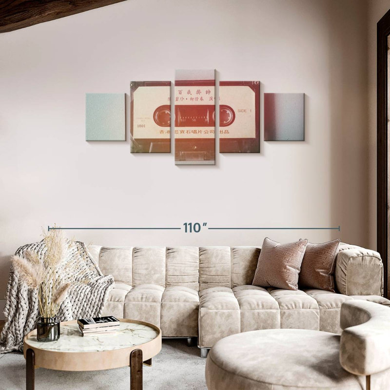 Single Cassette Tape, 36" H x 80" W