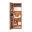 Armoire pour armoire à bijoux en bois massif avec miroir pleine grandeur, verrouillable au mur 47,5 x 14,3 po avec lumière DEL-808383159