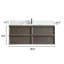 Armoire murale de salle de bain flottante de style médiéval avec évier 48 po