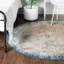 Tapis bleu / brun / ivoire Alamo-353434415