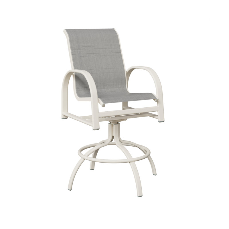 Chaise berçante pivotante Berlin Gardens Murphy Slings, Blanc mat, Charm platine
