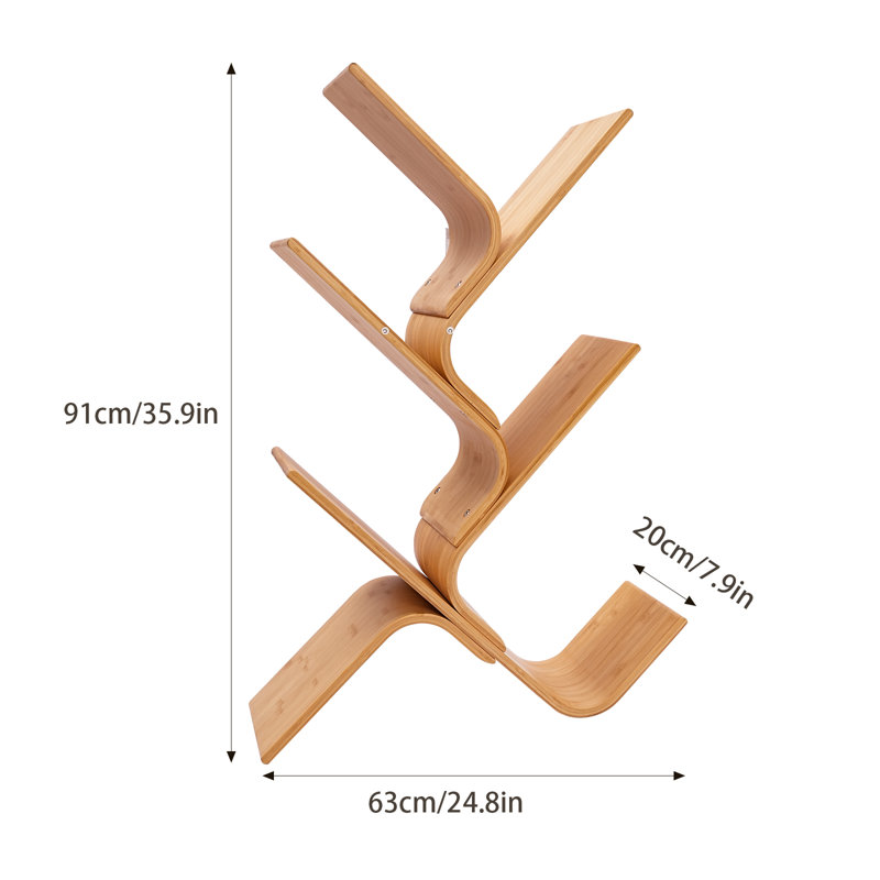 Kuplerski  5-Tier Floor Bookshelf Modern Standing Bookcase