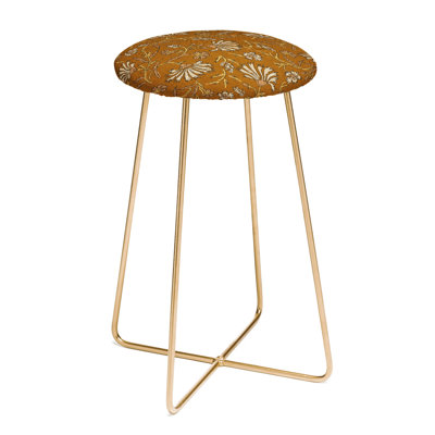 Rudd Upholstered Counter Stool with Metal Frame