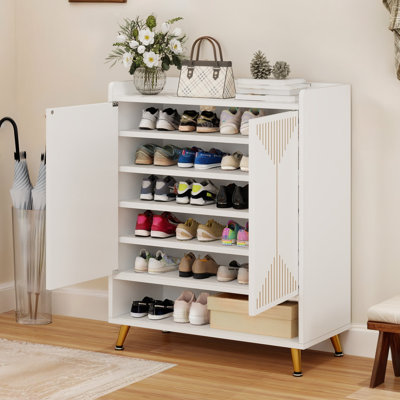 Mercer41 Modern Freestanding 5-Tier Shoe Storage Organizer