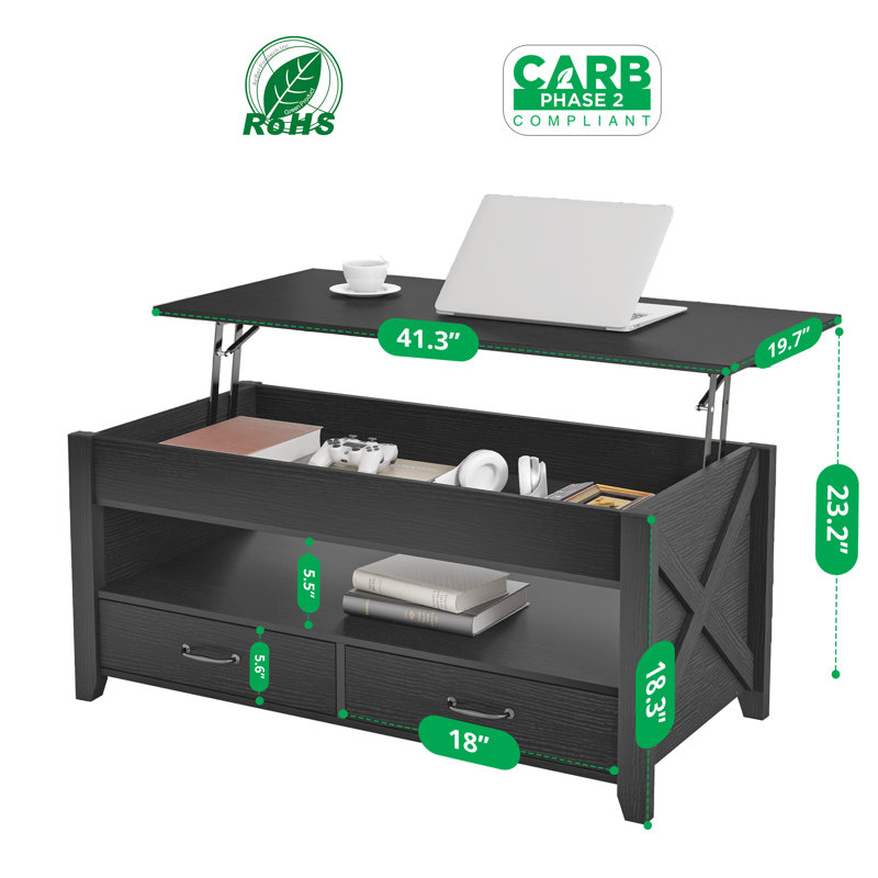 Fidah Single Coffee Table, Black