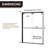 76 in. H Bypass Frameless Shower Door with Header and Clear Glass