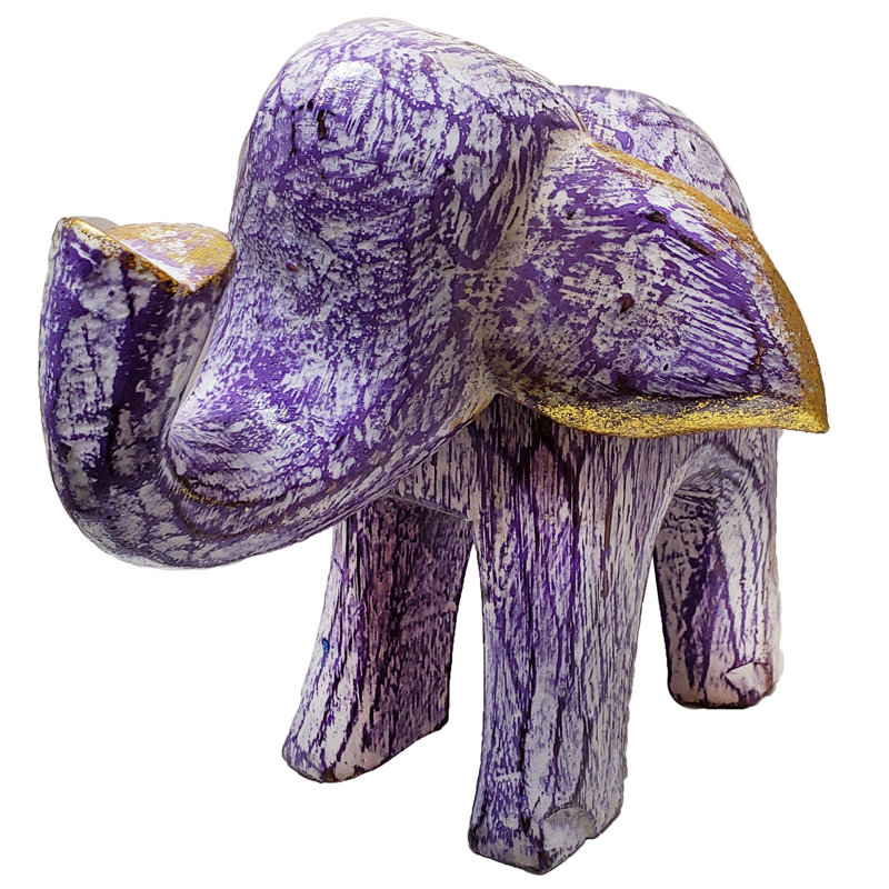 Caffrey Animals Figurines & Sculptures, 6" H x 7" W x 4.5" D, Purple