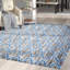Tapis d'intérieur / extérieur à motif géométrique gris / bleu Alanson-2096991279