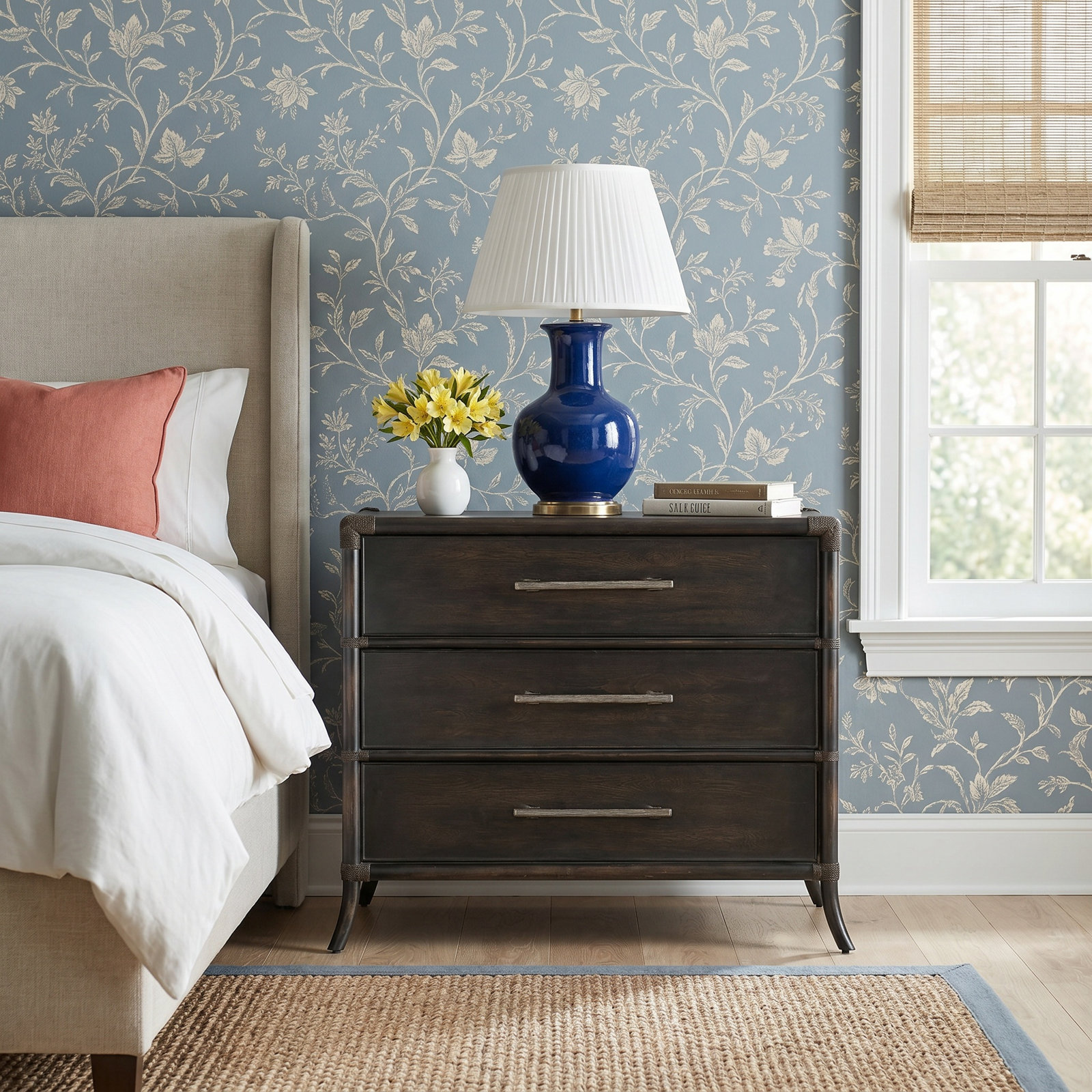 Retreat Rattan Nightstand, Black Sand