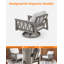 Ensemble de 2 fauteuils pivotants d'extérieur avec structure en aluminium et coussins d'assise profonds, chaises longues pour terrasse, jardin et balcon, chêne blanchi